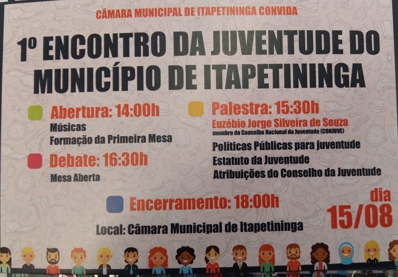 Primeiro encontro municipal da juventude acontece dia 15